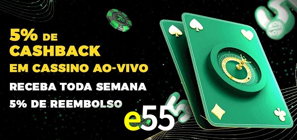 Promoções do cassino ao Vivo e55
